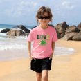 thumbnail image 3 of Girls St. Patrick's Day T-Shirt Pink Shamrock Love Kids Short Sleeve Shirt Cotton Crewneck Holiday Top,Size 3 T, 3 of 9