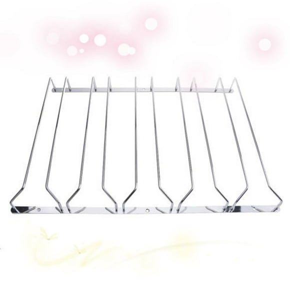 1-5 Rows Stainless Steel Under Cabinet Stemware Hanging Wine Glass Rack Holder Organizer with Screws Home Bar Decor Type: 5 Rows