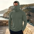 thumbnail image 4 of PBFRDSJ Summer Thin Hoodie with Face Mask Men's UPF 50+ Sun Protection Long Sleeve Fishing Shirts for Hiking Outdoor Workout, 4 of 9