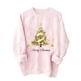 thumbnail image 2 of ‌FDGIU Women's Christmas Sweatshirt 2025 – Fleece Lined Pullover, Merry & Bright Holiday Top, 2 of 5