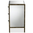 thumbnail image 4 of Bowery Hill 3 Drawer Mirrored Nightstand Table in Bronze, 4 of 7