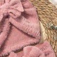 thumbnail image 5 of AJGRHE Cozy Winter Kids Hat And Bow Headband For And Toddlers Soft Warm Lined Cap With Cute Bow Design 2 Piece For Autumn And Winter Pink 0-36 Months, 5 of 6