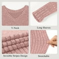 thumbnail image 6 of TARAINYA Womens Long Sleeve Tunic Tops Casual V Neck Lightweight Shirts Loose Sweatshirt, 6 of 8