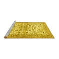 thumbnail image 2 of Ahgly Company Machine Washable Indoor Round Persian Yellow Traditional Area Rugs, 4' Round, 2 of 4