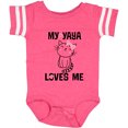 thumbnail image 3 of Inktastic My Yaya Loves Me Girls Girls Baby Bodysuit, 3 of 5
