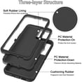 thumbnail image 3 of LAICAIW for Galaxy S21 FE 5G Case Shockproof Rugged Full Body Protection Heavy Duty Dust/Drop Proof 3-Layer Durable Cover Case for Samsung Galaxy S21 FE 5G 2022, Black, 3 of 7