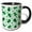 Black/White, variant on 3drose, Love Bugs Green Ladybug Print with Hearts, 11oz Mug