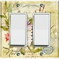 thumbnail image 1 of Metal Light Switch Plate Cover Floral Nature Postcard Newspaper Damask FLW088, 1 of 13