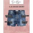 thumbnail image 2 of Jessica Simpson Girls' Shorts - 5 Pocket Stretch Denim Jean Shorts - Distressed Denim Acid Washed (7-16), 2 of 7