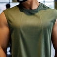 thumbnail image 4 of HappyYEE Men's Gym Tank Tops Casual Round Neck Sports Fitness Sleeveless Tops Comfy Breathable Summer Tank Green-a M, 4 of 5