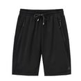 thumbnail image 4 of Ecqkame Mens Swim Trunks Quick Dry Swim Shorts Clearance Men's Solid Color Breathable Mesh Quick Dry Elastic 5-point Leisure Sports Beach Pants Black XXL, 4 of 5