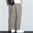 thumbnail image 6 of PNTUTB Chino Pants for Mens Straight Leg Trousers Basic Classic Office Workwear Daily Casual Loose Comfort Pants with Multiple Pockets, 6 of 7