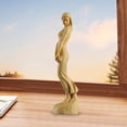 thumbnail image 4 of Estatua de niña, adorno de escritorio, pieza de arte, escultura de madera, figura de señora para escritorio, sala de estar, entrada, oficina,, 4 of 9