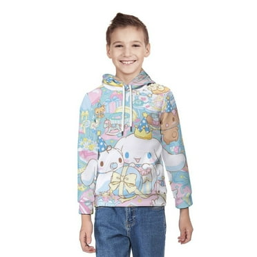Cinnamoroll Children‘s Hoodie Unisex Comfortable Hoodies Pocket Hoody For Teens S