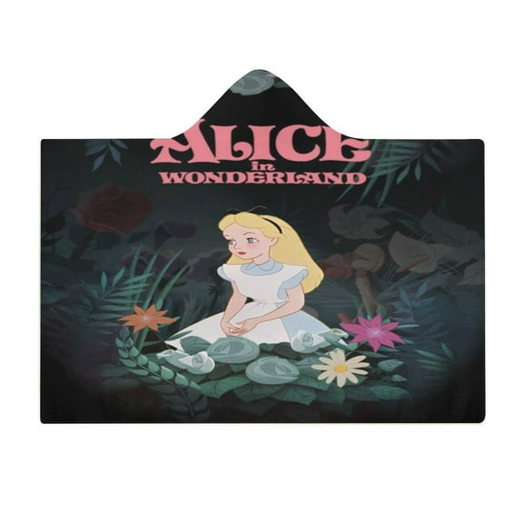 Alice in Wonden-Lan Wearable Fleece Blanket Hoodie Cloak Hooded Blanket 40"x50"