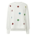 thumbnail image 4 of Futezty Women Cute Glitter Holiday Letter Sweaters Sequin Long Sleeve Tops Casual Round Neck Pullover Sweatshirts, 4 of 9