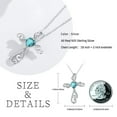 thumbnail image 5 of Coachuhhar Cross Necklace 925 Sterling Silver Heart Moonstone/Turquoise Pendant Necklace Cross Jewelry Gifts for Women, 5 of 7