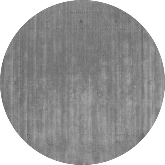 Ahgly Company Indoor Round Abstract Gray Contemporary Area Rugs, 7' Round