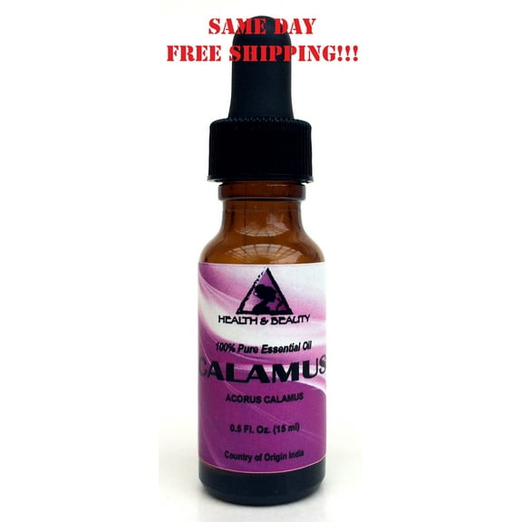 CALAMUS ESSENTIAL OIL AROMATHERAPY PURE NATURAL GLASS DROPPER 0.5 OZ 15 ml