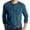 Blue, variant on Wlynlyn Long Sleeve Shirt for Men Casual Crew Neck Buttons Loose Fitted Comfy Soft Work Golf Tops with Pocket
