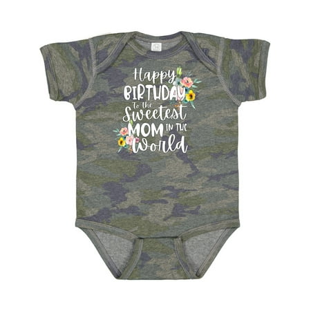 

Inktastic Happy Birthday to the Sweetest Mom in the World Gift Baby Girl Bodysuit
