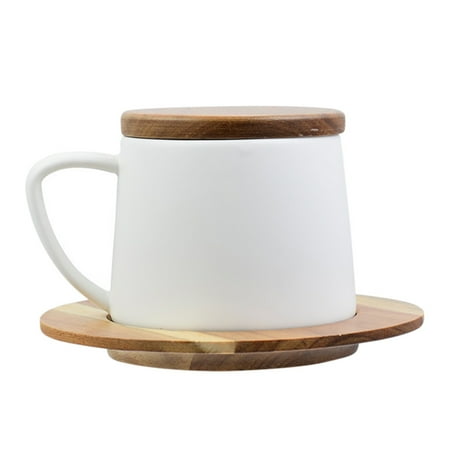 

Creative Coffee Cup Mug Espresso Cups Ceramic Concentrate Simple with Lid Low Water Absorption Drink White Office