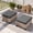 Deep Gray, variant on NestNook Outdoor Ottoman Set of 2, Wicker Patio Ottomans with 4" Cushions, Outdoor Footstools and Foot Rest for Patio, Porch, Balcony