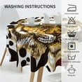 thumbnail image 6 of XMXT Waterproof Round Table Cloth, Tiger Pen Drawing Tablecloth Polyester Table Cover for Home Kitchen Dining Party Room Decor, 60 inches, 6 of 8