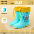 thumbnail image 1 of Nuevas Botas de lluvia impermeables con cordón, Sanrio Kuromi Hello Kitty, zapatos de lluvia de altura media para niños, Boo de pegamento para estudiantes para mujeres, 1 of 5