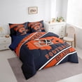 thumbnail image 3 of Erosebridal American Football Bedding Sets Twin Size, Soccer Sports Comforter Sets with Sheets, Navy Red, Chicago, Breathable 7 Pieces, 3 of 8