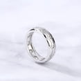 thumbnail image 3 of Oryn Jewelry 0.3 Ct Round Cut Moissanite Ring - 14K White Gold Plated Wedding Anniversary Bands - Classic Engagement Jewelry for Men - Elegant Gift Ring, 3 of 4