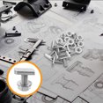 thumbnail image 4 of 20 Sets Stainless Steel Nut And Bolt Set Nut T Slot Bolts Locking Screw Washers Kit Fully Thread Hexagon Bolts, 4 of 6