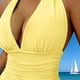 thumbnail image 4 of Correa Larga de Espagueti Vestido de las Mujeres de Punto Hueco sin Espalda Encaje Hasta Vestido Maxi, Vestido de Color Sólido, 4 of 5