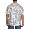 thumbnail image 3 of Fotbe Cute Rabbit And Heart Camisa Estampada de Manga Corta para Hombre, Casual de Verano, Estilo Playero, Sin Arrugas-Small, 3 of 5