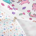 thumbnail image 4 of Metsweet Sweet Unicorn Duvet Cover Queen, Cartoon Bow Flowers Queen Bedding,3-Piece,1 Duvet Cover and 2 Pillowcases, 4 of 6