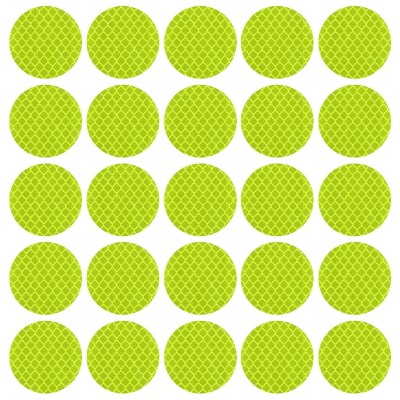 Uxcell Reflective Stickers, 30Pcs Round Reflective Sticker, Fluorescent Green