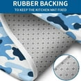 thumbnail image 4 of Blue Navy Camo Classic Shapes Pattern Bathroom Rugs Sets 3 Piece,Toilet Cover Set,Absorbent Non Slip Bathroom Mats Sets with U-Shaped Contour Rug Toilet Rug Set, 4 of 5