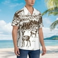 thumbnail image 3 of Pofeuu Woodland Forest With Deers Print Hawaiian Shirt for Men Sleeves Casual Button Down Summer Beach Dress Shirts T-Shirts,Medium, 3 of 7