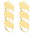 thumbnail image 4 of Banquet Napkin Rings 6Pcs Golden Bunny Shaped Napkin Holder for Elegant Table Setting, 4 of 8