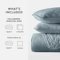 thumbnail image 5 of Noble Linens 3-Piece Dusk Blue Diamond Quilt Set, Full/Queen, 5 of 8