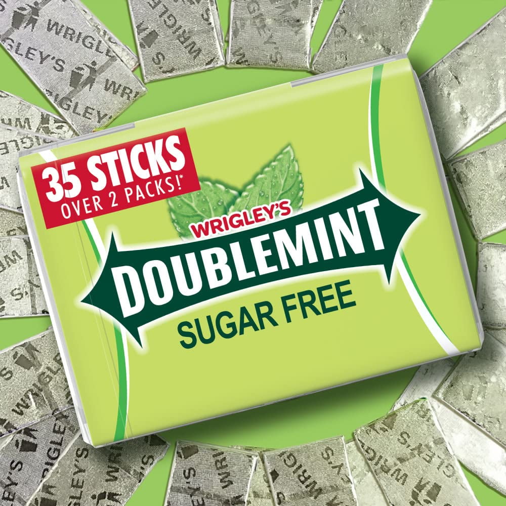 DOUBLEMINT Gum 35 stick Sugar Free Mega Pack 4.7 Oz. (Pack Of 12) DOUBLE UP STOCK UP