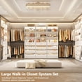 thumbnail image 6 of Homieasy 12-Drawer Customizable L-Shaped Closet System ,8.5-11.5 Ft with 4 Hanging Rods & 3 Tower,White, 6 of 7