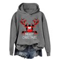 thumbnail image 4 of Chandails en Molleton pour Femmes Imprimés Mignons Légers Chandail Tops Imprimé de Noël Chandails à Capuchon Chandail en Molleton Tops, 4 of 5
