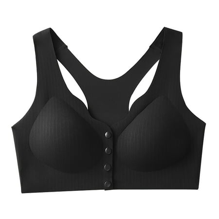 snowsong Nude Bralette Comfortable Bras for Women Women s Solid Breathable Sports Dries Quickly and Wicks away Sweat Bra with Built in Pads (Clearance) Plus Size Bra Wirefree Push up Bra Black M