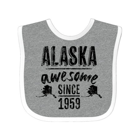 

Inktastic Alaska Awesome Since 1959 Gift Baby Boy or Baby Girl Bib