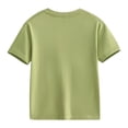 thumbnail image 5 of Ulanda Boys Plain Basic Tees 5-16 Years Cotton Solid Short Sleeve Crewneck T Shirts Teen Boys Summer Clothes (Light Green, 5-6 Years), 5 of 8