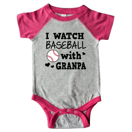

Inktastic I Watch Baseball with My Granpa Gift Baby Boy or Baby Girl Bodysuit