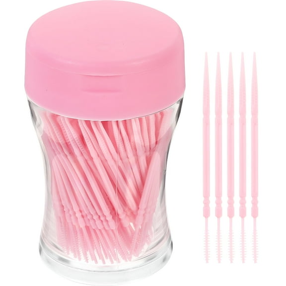 RAGUPEL 200 Dental Floss Picks with Cases-Pink