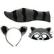 thumbnail image 3 of 1 juego de disfraces de mapache, accesorios para cosplay de animales, diadema con orejas, máscara y cola, 3 of 8