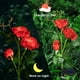 thumbnail image 5 of FloreceBien Luces solares de jardín, decoraciones navideñas para patio, luces solares de flores de rosas con 6 flores de rosas, impermeables para jardín, patio, decoración de caminos, paquete de 2, 5 of 6